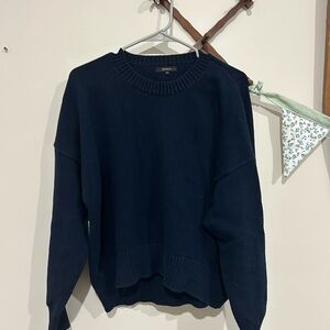 Quince Navy boyfriend Crewneck Sweater